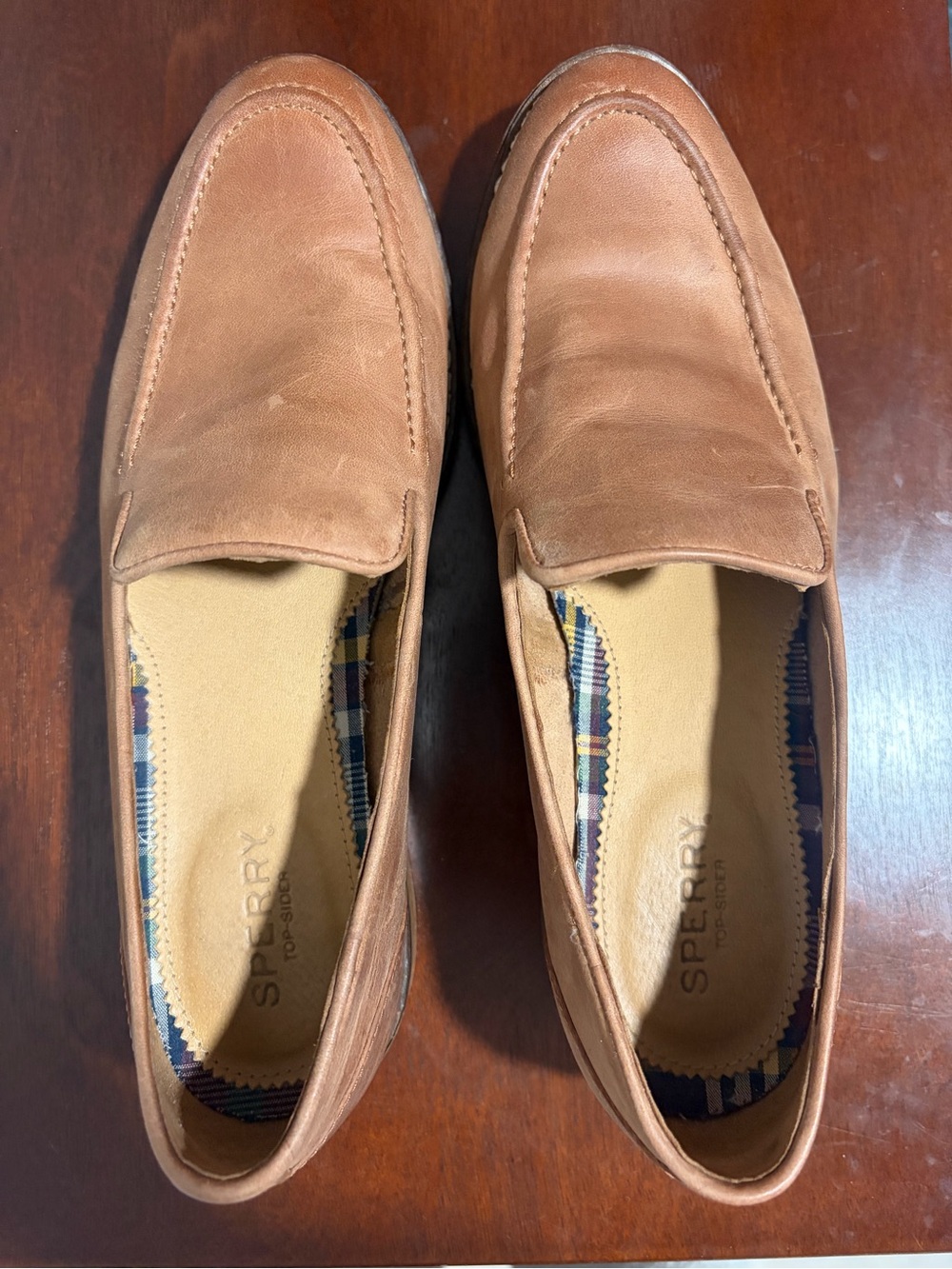 Sperry Men’s Brown Leather Slip-On Loafers
